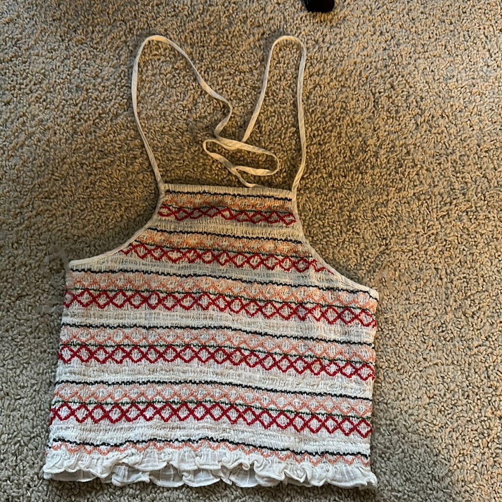american eagle tied halter top